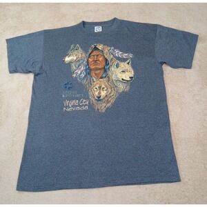 Eagle Spirit Brothers Single Stitch Vintage T-Shirt Gray‎ XL Made in USA